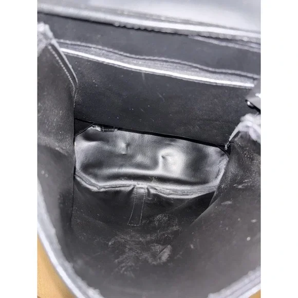 Vintage Harley Davidson Black/White Speckled Leather Backpack/Bar & Shield - Picture 8 of 9